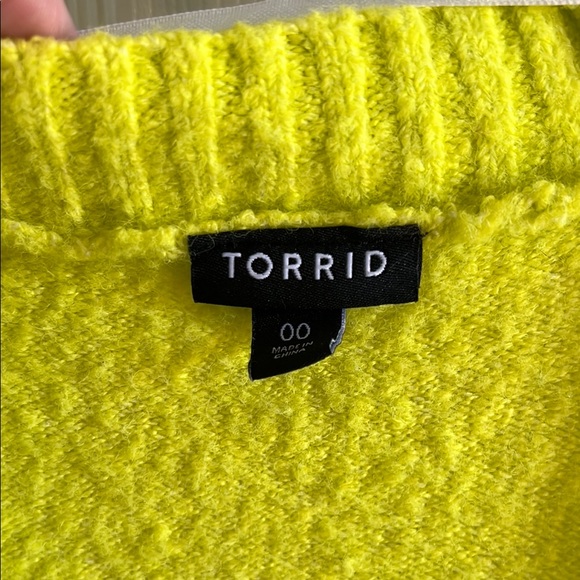 Torrid Lime Green Button-Up Women's Sweater - Picture 2 of 5